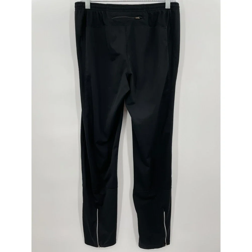 NIKE RUNNING Black Vented Mesh Zipper Running Pants Size S